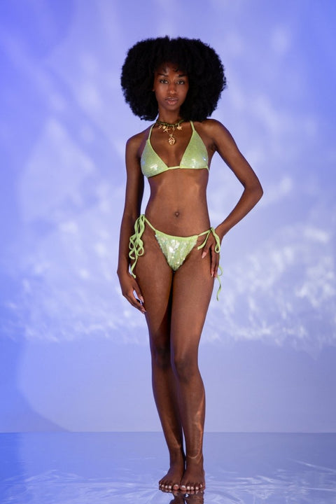 Sienna Sequin Embroidery Bikini Top