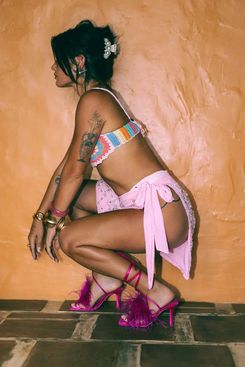 Alana Crochet Bralette Multi-Colour