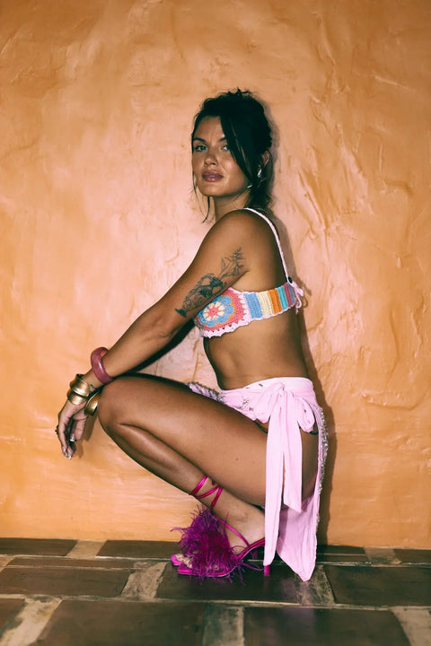 Alana Crochet Bralette Multi-Colour