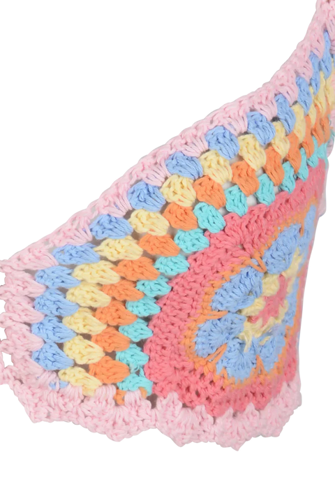 Alana Crochet Bralette Multi-Colour