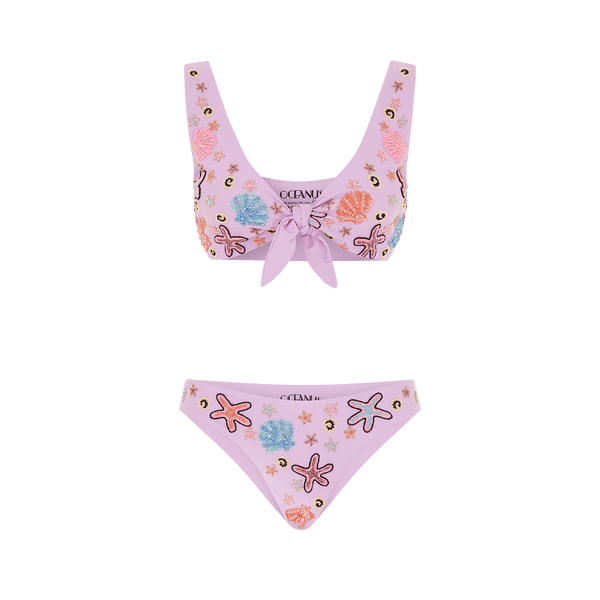 Orla Tie In The Middle Bikini Bottom Lilac